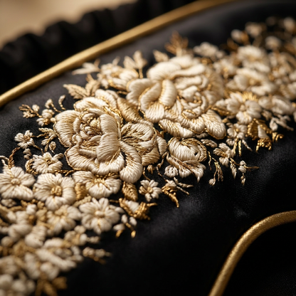Midnight Bloom Silk  Sleep Mask